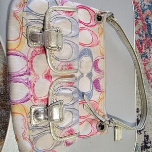 Coach Multicolor Signature Shoulder Bag